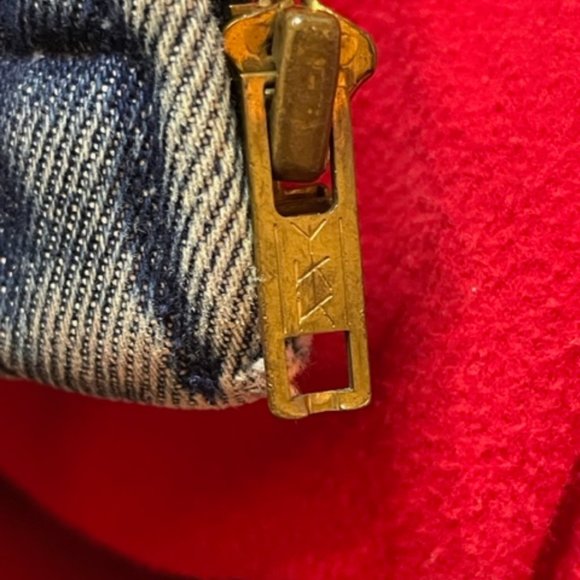 Vintage 80s Ralph Lauren Polo Denim Jacket Red Lining USA Mens Large L Bomber - Picture 16 of 16